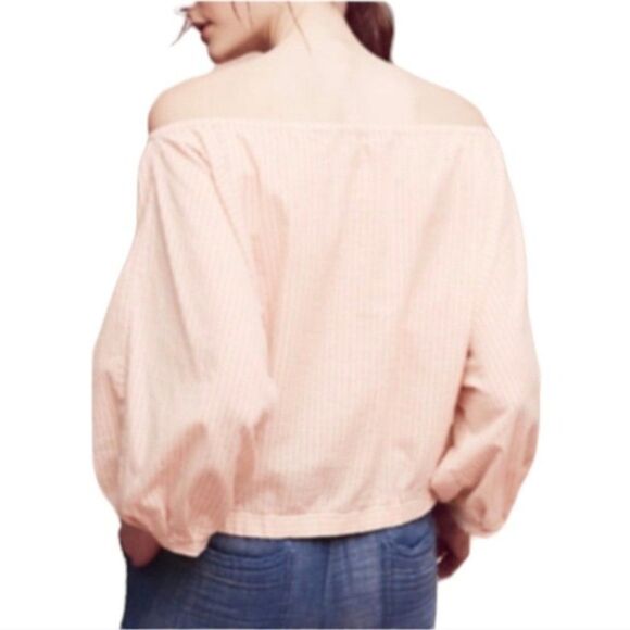Anthropologie Holding Horses Aria Striped Off-the-Shoulder Top - Picture 2 of 8